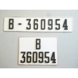 MATRICULA EN RELIEVE COCHE CLASICO O HISTORICO