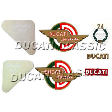 Jgo adhesivos Ducati 200 Elite 1ªS